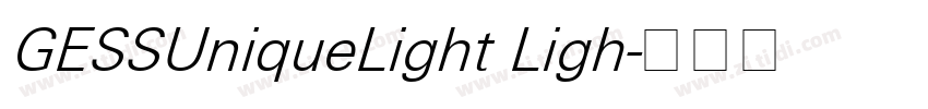 GESSUniqueLight Ligh字体转换